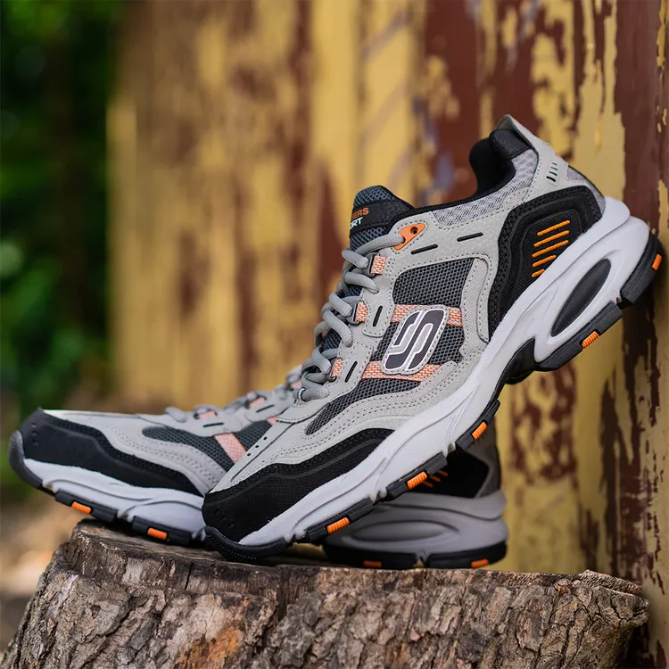 斯凯奇男鞋欧若风运动鞋新款绑带复古舒适透气轻便休闲鞋237067