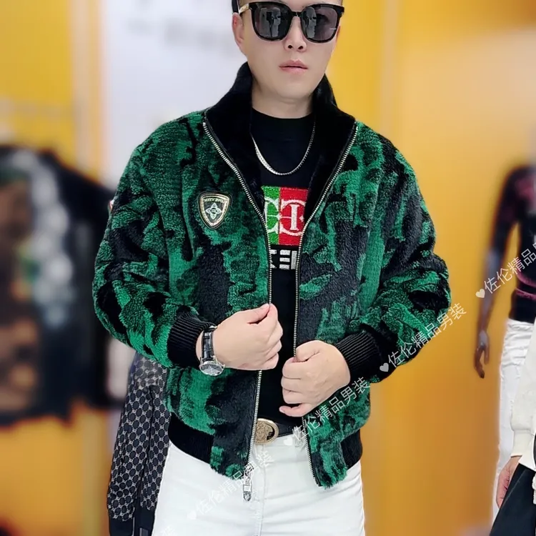 冬季新款时尚潮流高品质轻奢男士修身外套2339