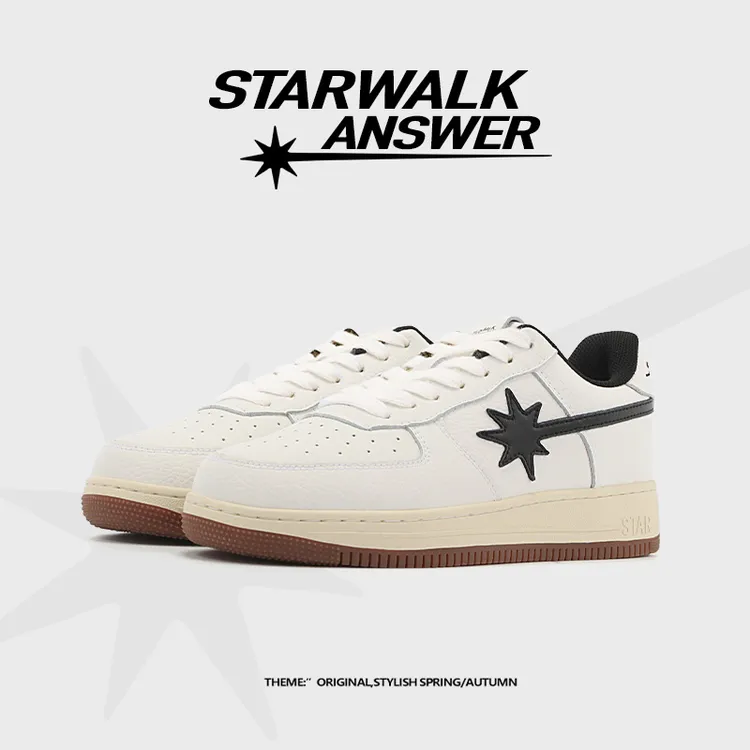 STARWALK ANSWER夏款小白鞋百搭情侣潮鞋男鞋空军板鞋星星鞋女鞋