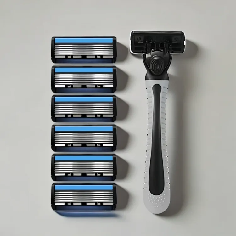 吉利克进口6层刀片剃须刀刮胡刀手动男士六层刀头胡子刀剃须刀片