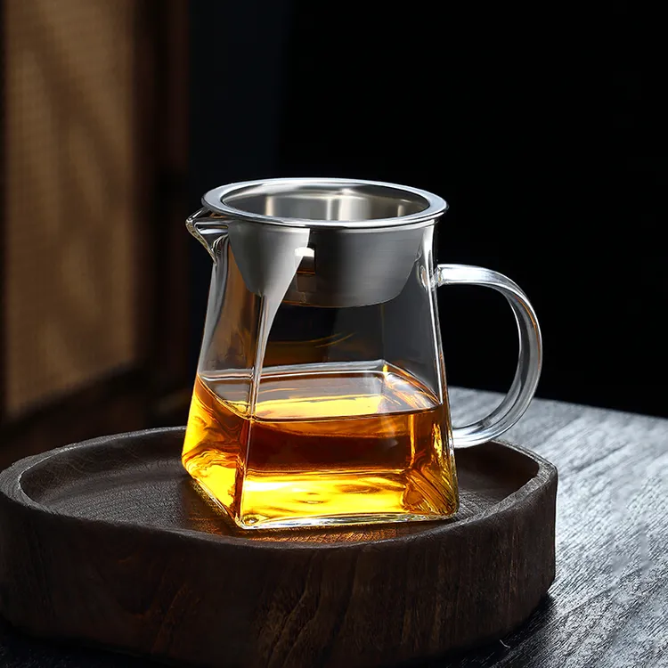 玻璃茶具大小号公杯耐热温高硼硅玻璃加厚公道杯茶漏过滤网分茶器