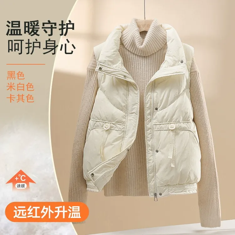 加厚棉服马甲外穿女秋冬爆款宽松休闲短款保暖背心外穿洋气马夹潮