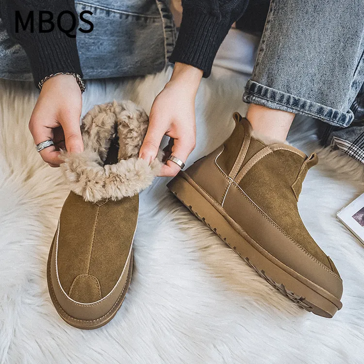 -雪地靴男款2023秋冬新款加绒保暖东北棉鞋居家户外冬季男鞋