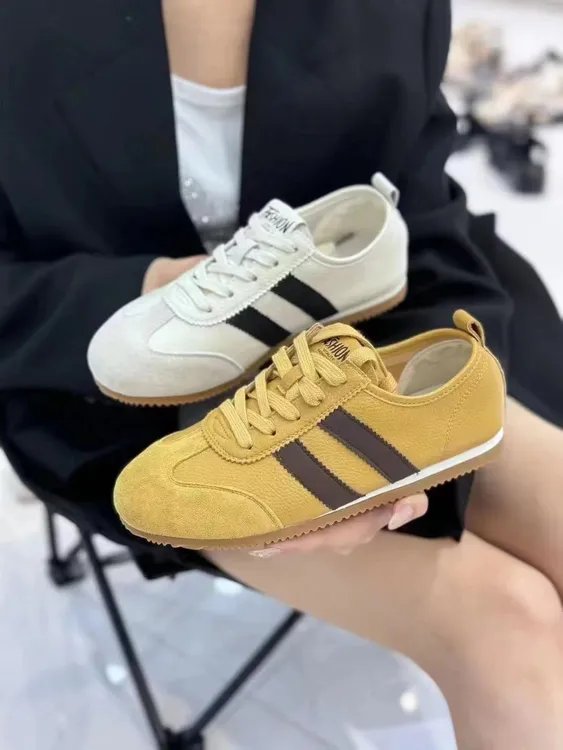 真皮时尚百搭韩版系带潮鞋超软