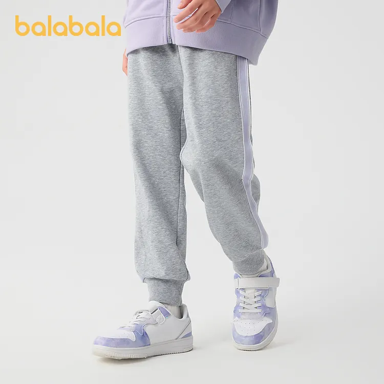 巴拉巴拉童装女童裤子儿童2025新款春装中大童长裤撞色休闲运动裤
