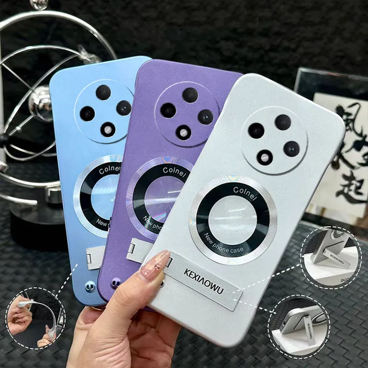 适用OPPOA3Pro超薄无边框支架手机壳CD纹高级感防摔保护套