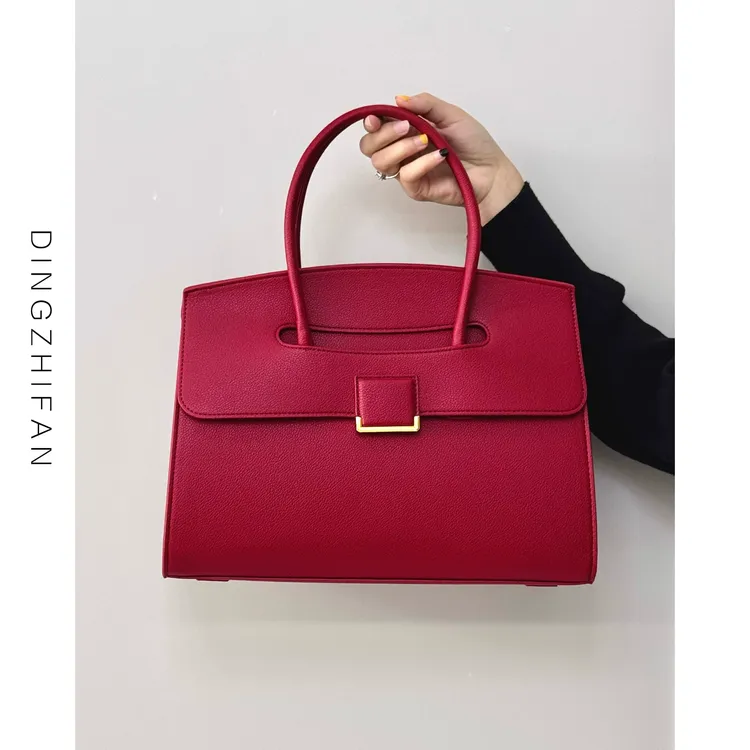 定制范气质女神！复古红色包包女新娘结婚大容量礼金婚包女款