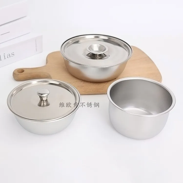 304不锈钢蒸蛋碗鸡蛋羹碗辅食家用防尘圆形带盖汤碗调味宝宝辅食