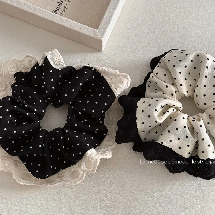 百搭超仙甜美优雅法式网纱气质皮筋高弹力洋气爆款简约头绳雪纺