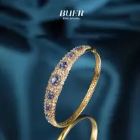 【不二】蓝宝石18k金手镯 5CT-