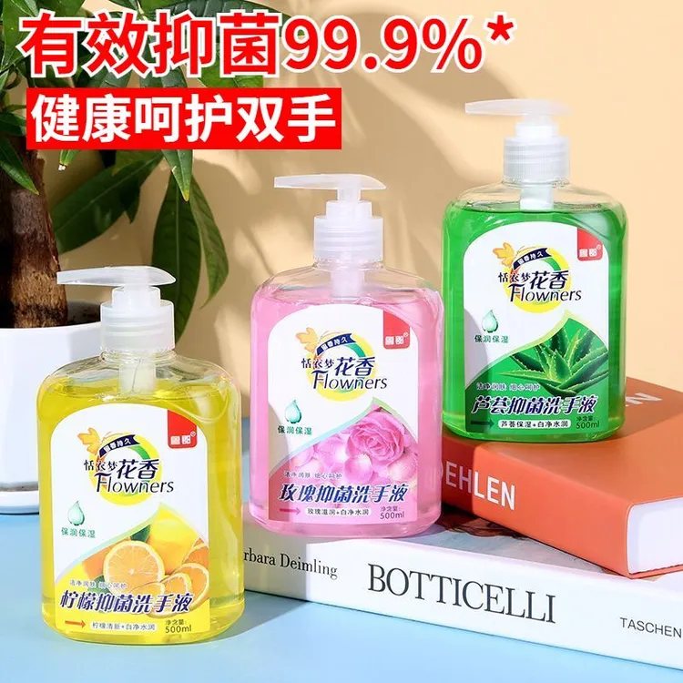 花香柠檬芦荟玫瑰洗手液抑菌去污清洗清新温和水润护手