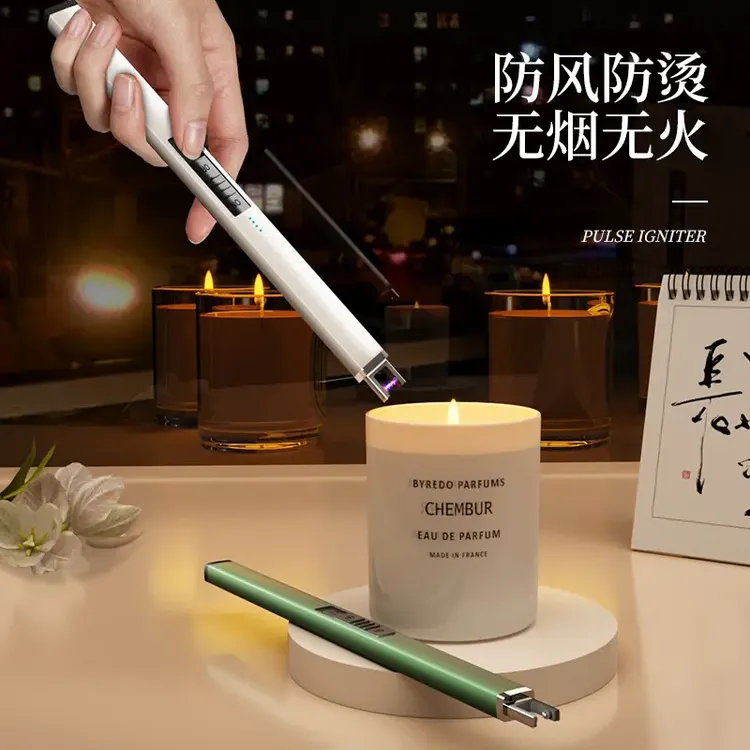 荞芬香薰蜡烛点火器电子脉冲充电款煤气燃气灶加长点火棒打火机