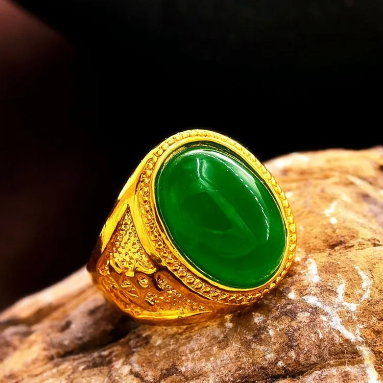 铜合金戒指 复古妈妈戒指金色女婚庆新娘气质百搭大气可调节戒指