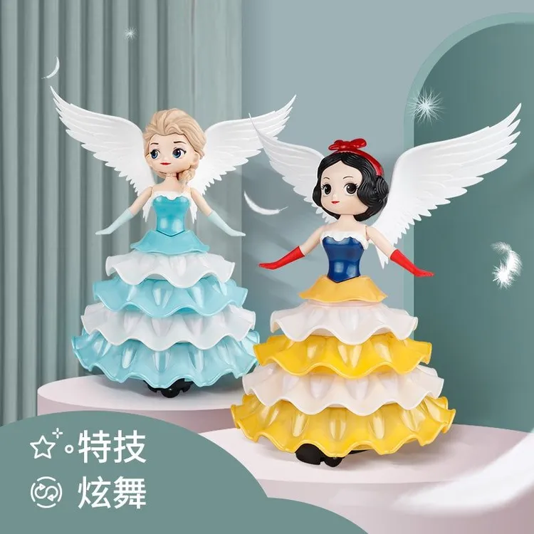 儿童电动玩具会跳舞唱歌的白雪公主车宝宝小女孩冰雪奇缘炫舞艾莎