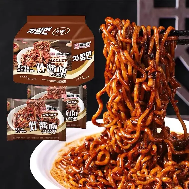 【囤货装】同碗福韩式炸酱面113g*5速食拌面方便面杂酱面夜宵美食