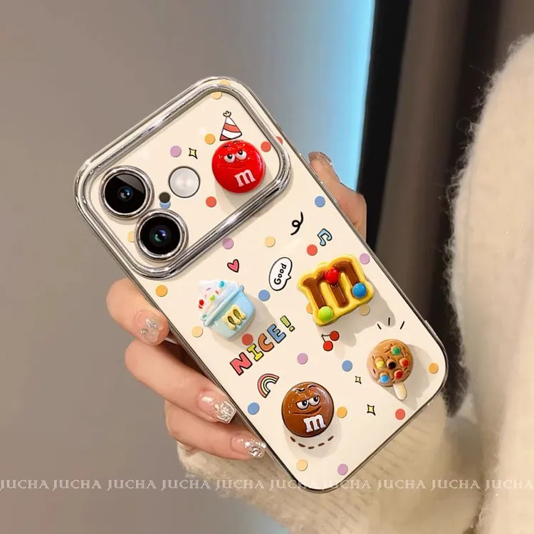 立体波点M豆适用iPhone16手机壳高级感全包苹果15promax新款高端