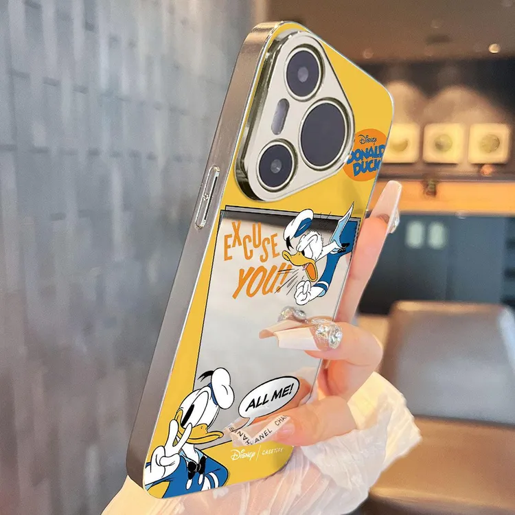 黄底唐老鸭适用于华为pura70pro手机壳防摔最新款HUAWEIp60全包50