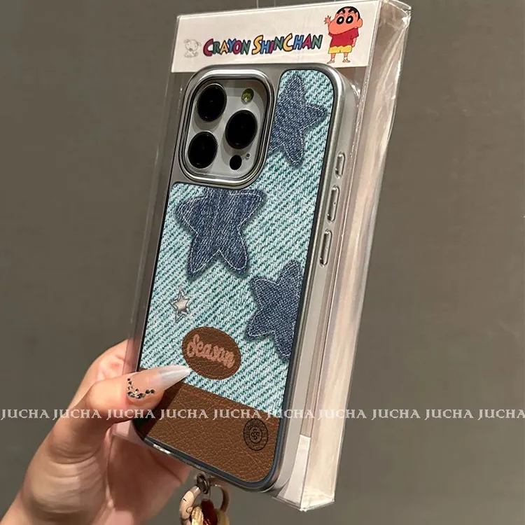 牛仔星星适用iPhone16手机壳新全包防摔苹果15promax硅胶14可爱13