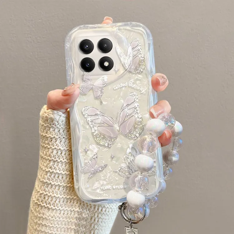 翩翩蝴蝶小米红米k70pro手机壳ins风冷淡硅胶redmik60超火k50新款