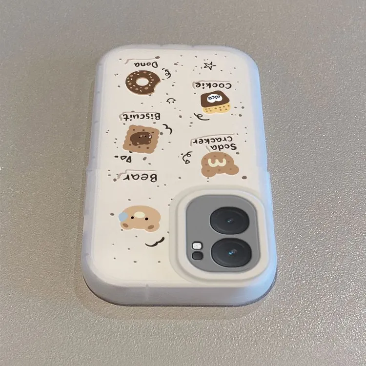 巧克力饼干熊vivoiqooneo9手机壳高级感VIVOiqooneo8简约7小众6/5