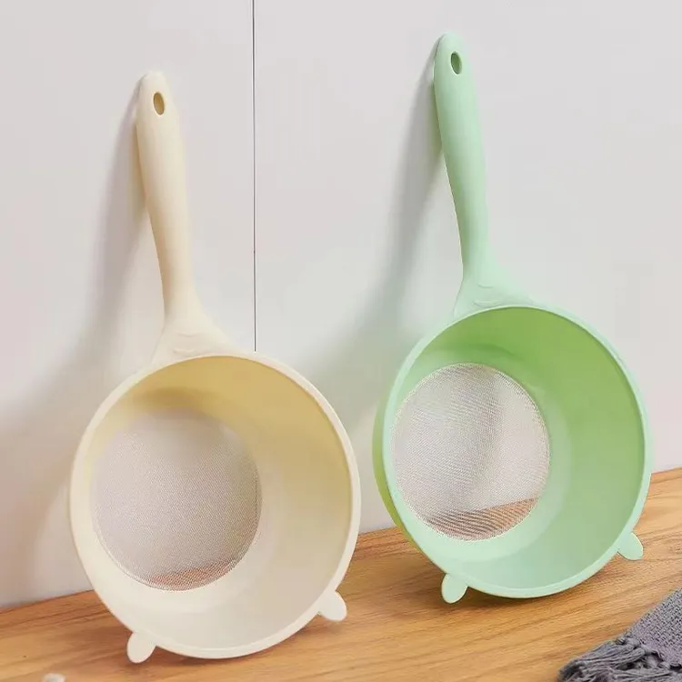 小熊多功能淘米勺沥水勺家用过滤网豆浆茶叶渣过滤勺面粉筛子家用