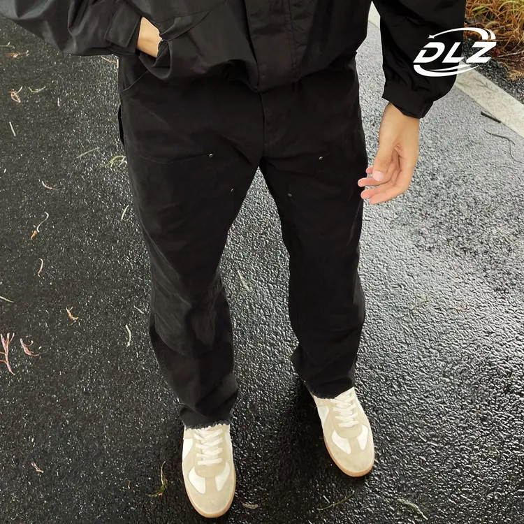 DLZ四季款伐木裤男美式双膝弹力硬汉直筒户外珠帆重磅工装裤