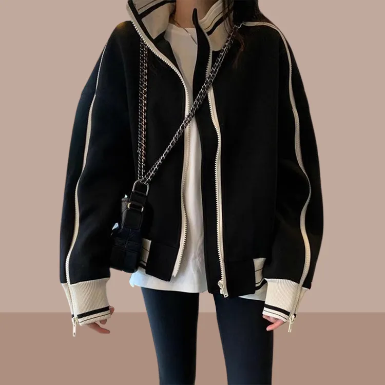 春秋立领棒球服外套女士2025新款百搭上档次外衣洋气短款夹克百搭