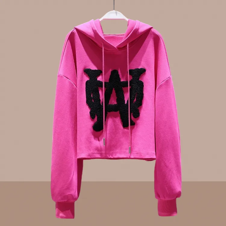 秋季美式卫衣大码宽松显瘦洋气初秋上衣高街oversize衣服长袖百搭