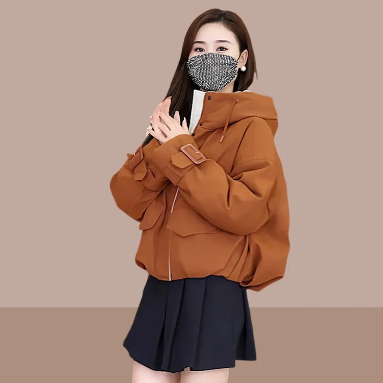 SHALLDOER【卡农初梦】派克服棉衣女2025冬季夹棉保暖棉袄棉服外套