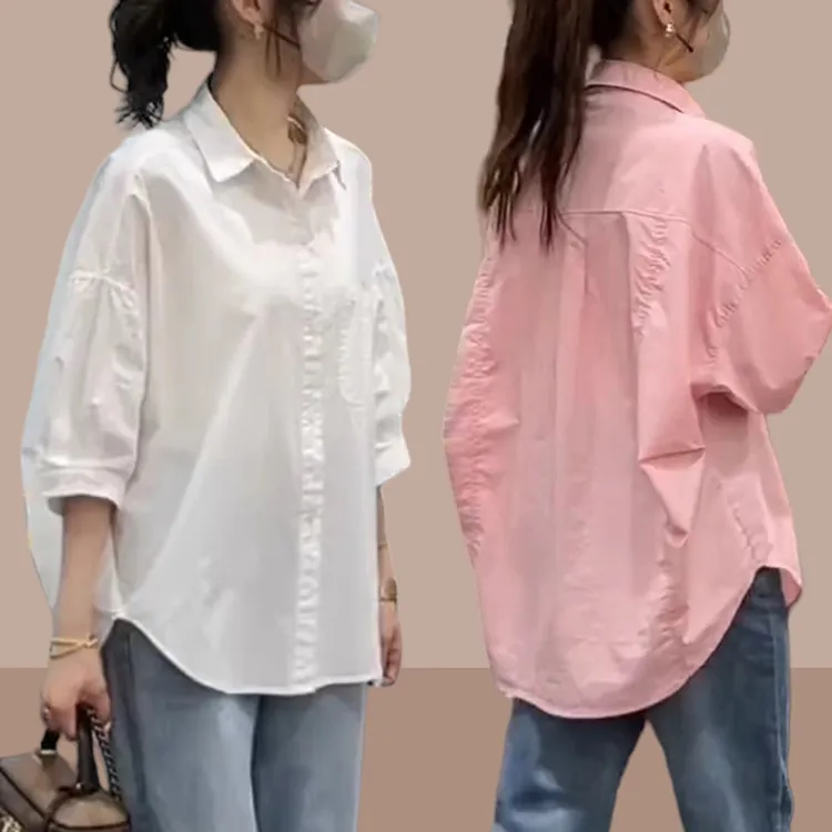 高级感七分袖衬衫2025夏季新款上档次时髦上衣法式小众设计感女装