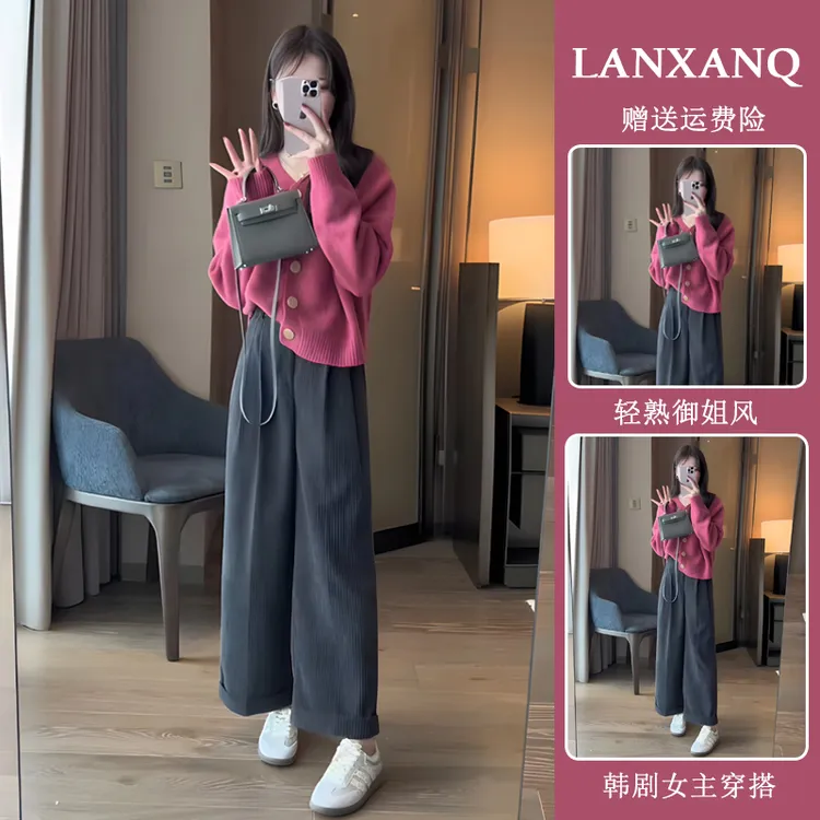 深冬搭配一整套微胖显瘦小个子奶系穿搭高级感韩剧小香两件套装秋