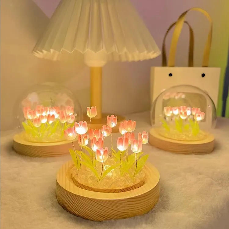 氛围感郁金香小夜灯成品卧室睡眠灯床头灯diy送女生生日礼物宿舍