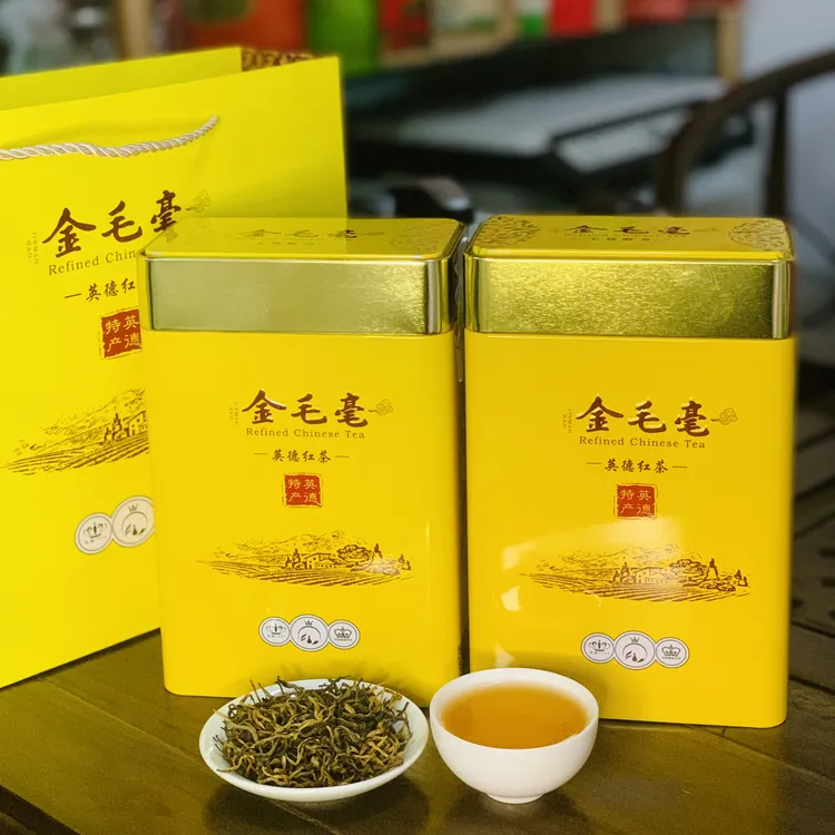 春茶头采茶金毛毫英红九号红茶英德红茶耐泡顺滑回甘500g散茶罐装