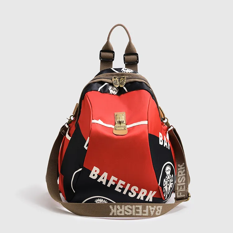 2024新款时尚休闲外出旅游女士背包牛津布大容量轻便旅行双肩包女