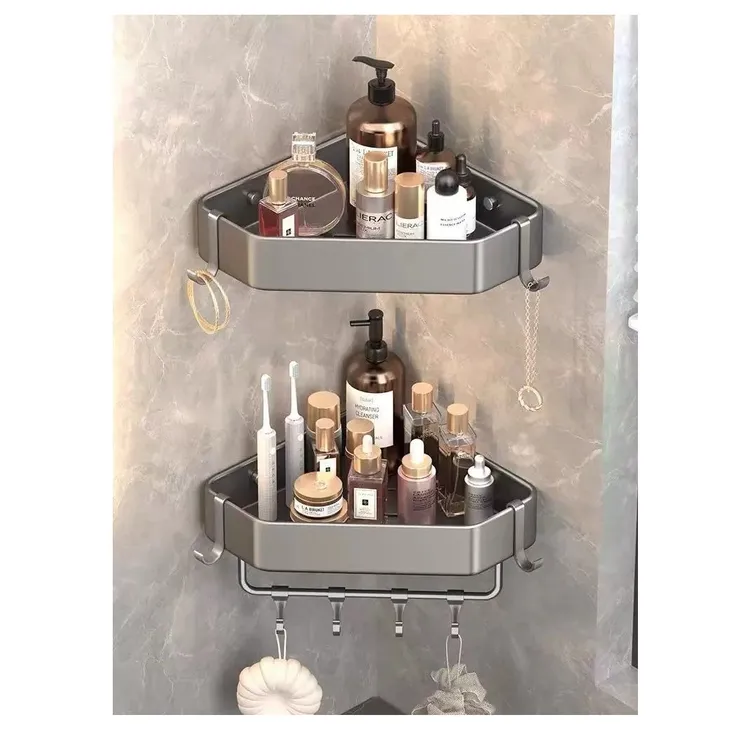 陶市免置物架卫生间收纳洗浴用品厕所三角篮壁挂版壁挂式置物架子