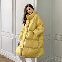 新款冬季中长款羽绒服时尚女宽松加厚休闲外套冬款保暖上衣27