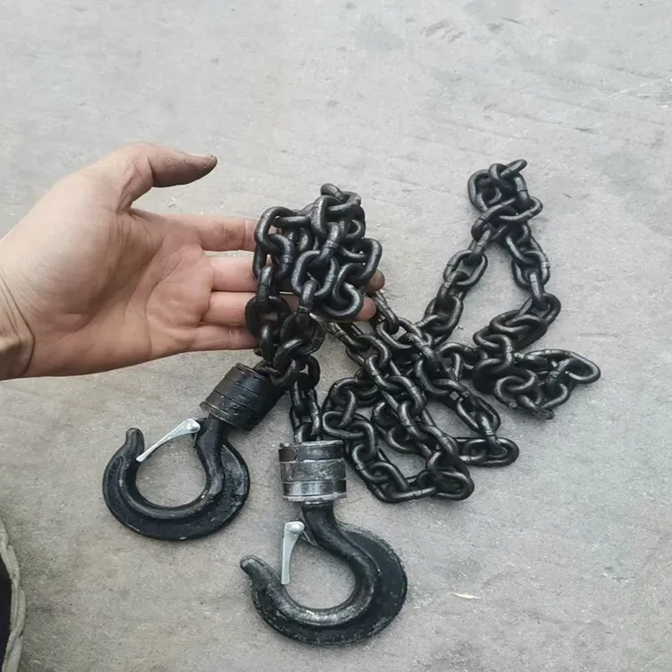 起重链条吊索具旋转吊钩手动葫芦下钩锰钢吊链拖车链万向旋转钩