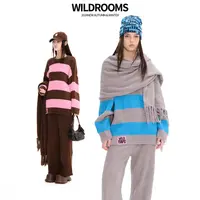 WildRooms冬季家居服睡衣三件套宽松条纹套头时尚