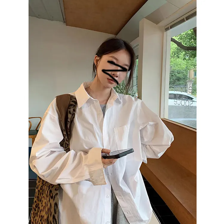 cleanfit纯白色衬衫男高级感痞帅秋季打底衫叠穿内搭长袖衬衣外套