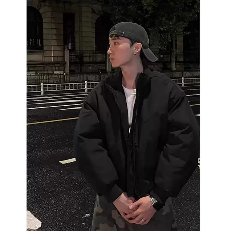 飞行员夹克棉服男款潮牌痞帅短款棉衣廓形cleanfit美式棒球服外套