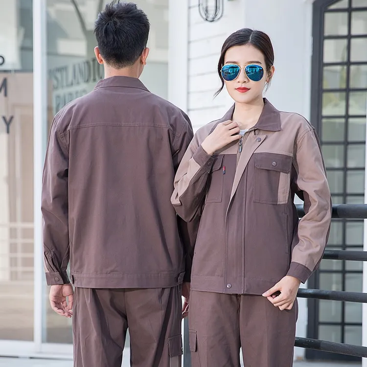 纯棉电焊工作服套装薄款耐脏长袖耐磨全棉男士男装上衣汽修厂定制