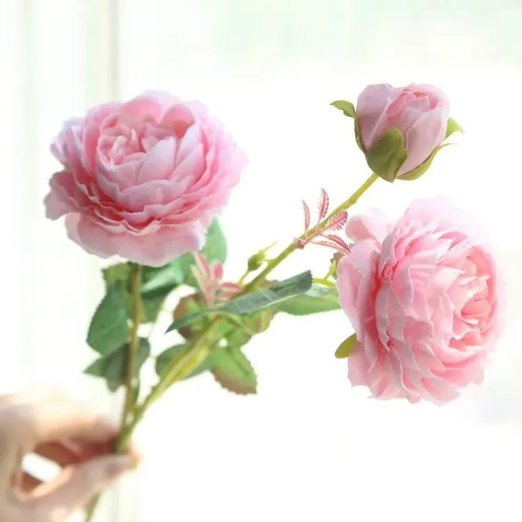 仿真牡丹花假花室内客厅装饰花摆件餐桌花摆设仿真玫瑰花干花花束