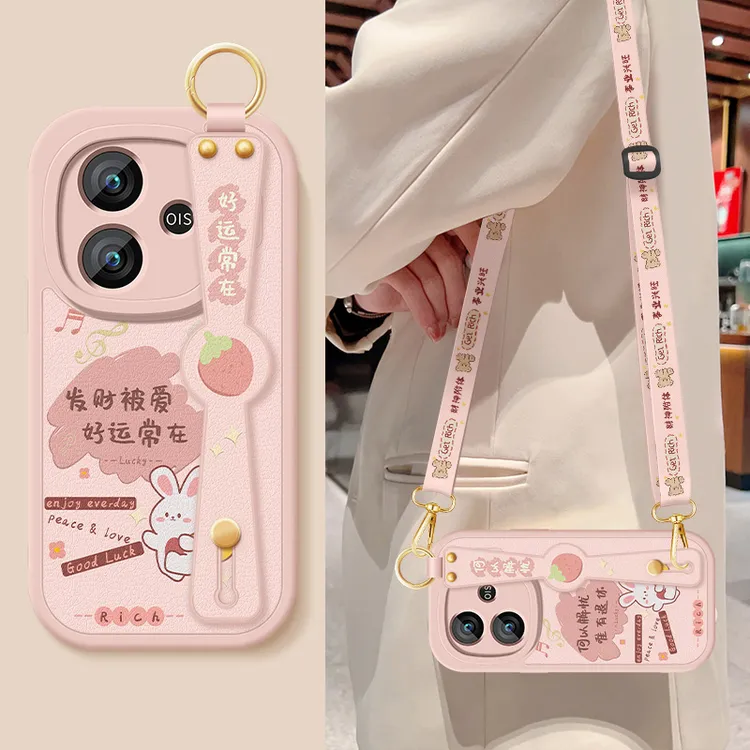 iqooz9手机壳iqooz9x斜挎腕带iqooz9turbo全包防摔保护套硅胶软壳