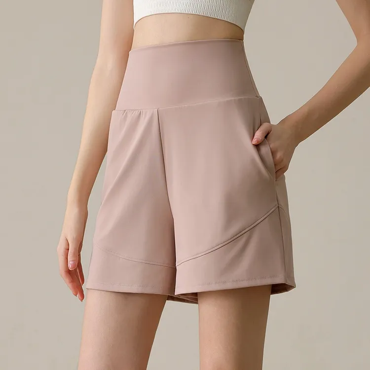 高能感夏季薄款锦纶运动短裤女款瑜伽服宽松专业晨跑健身房跑步裤