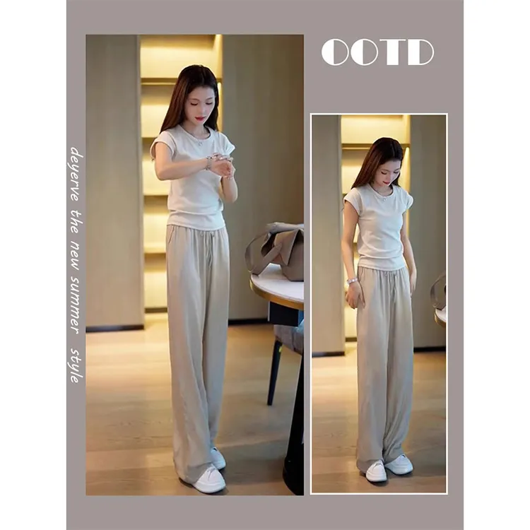 2025新款夏装搭配一整套韩系时尚休闲基础款短袖裤子套装女装夏季
