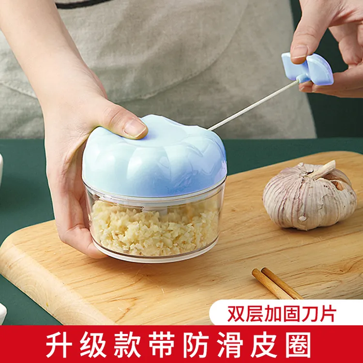 蒜泥神器拉蒜器捣蒜泥搅蒜打蒜切蒜家用碎蓉多功能大蒜手动搅碎机