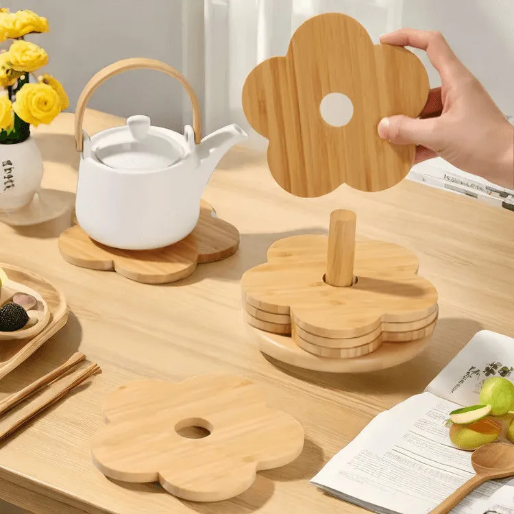 竹木隔热垫家用防烫餐桌垫圆形砂锅垫杯垫碗垫盘子垫菜垫子防热垫