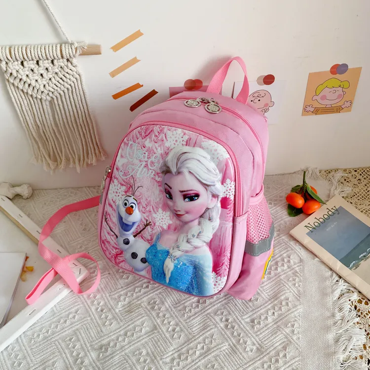 爱莎公主小背包1-2-3岁女孩超轻便出游双肩包艾莎幼儿园小班书包5