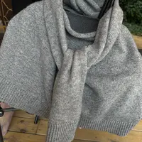 ｛披肩}凹造型神器 时髦百搭纯色羊毛打结针织披肩