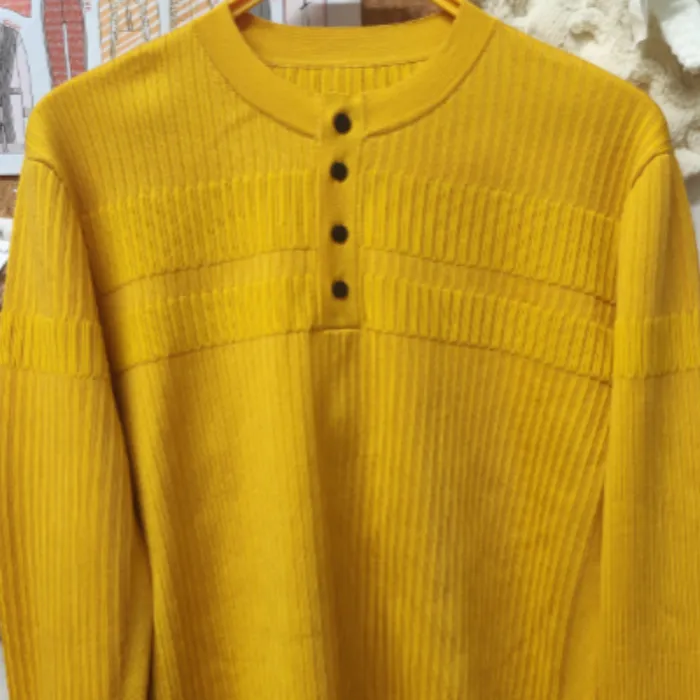 GINAYOLAN/瑾颜【设计师款】意大利进口面料落叶黄真丝长袖套衫